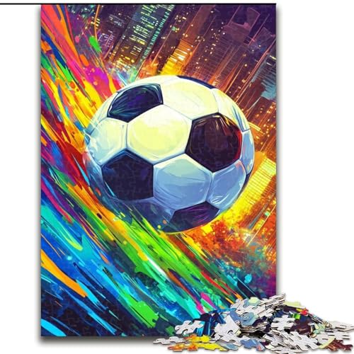 1000-teiliges Fußball-Sportpuzzle, 1000-teiliges Puzzle mit interaktivem Familienspiel, Kinder ab 14 Jahren (Größe 50x75cm) von WGLINGX