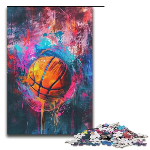 1000-teiliges Fußball-Sportpuzzle für Erwachsene, Kartonpuzzle, lustiges Geschenk (Größe 38 x 26 cm) von WGLINGX