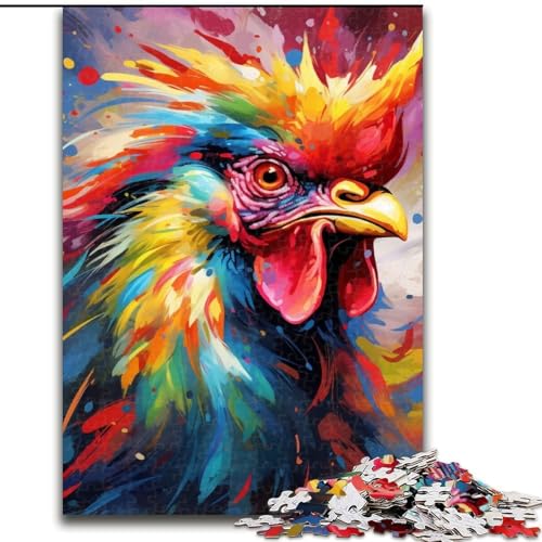 1000-teiliges Hahn-Puzzle für Erwachsene, 1000 Teile, Heimdekoration, Familienspaß, ab 14 Jahren (Größe 50x75cm) von WGLINGX