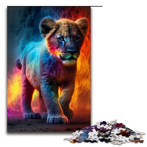 1000-teiliges Holzpuzzle „Bunte Löwen“ für Erwachsene – anspruchsvolles Spiel, 75 x 50 cm 1000-teiliges Holzpuzzle „Bunte Löwen“ für Erwachsene – anspruchsvolles Spiel, 75 x 50 cm von WGLINGX