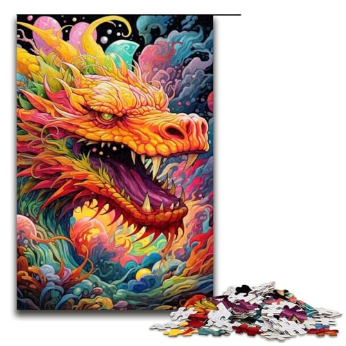 1000-teiliges Holzpuzzle „Fliegende Drachen“ für Erwachsene – anspruchsvolles Spiel, 75 x 50 cm 1000-teiliges Holzpuzzle „Fliegende Drachen“ für Erwachsene – anspruchsvolles Spiel, 75 x 50 cm von WGLINGX