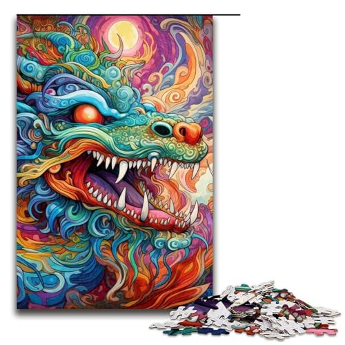 1000-teiliges Holzpuzzle „Fliegende Drachen“ für Erwachsene – anspruchsvolles Spiel, 75 x 50 cm 1000-teiliges Holzpuzzle „Fliegende Drachen“ für Erwachsene – anspruchsvolles Spiel, 75 x 50 cm von WGLINGX