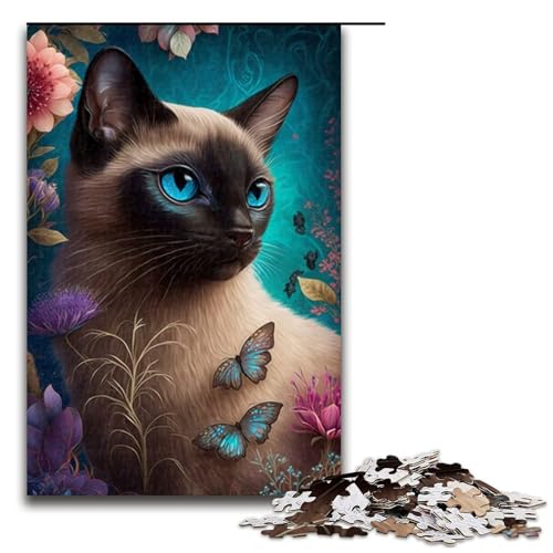 1000-teiliges Holzpuzzle „Schöne Siamkatze“ für Erwachsene – anspruchsvolles Spiel, 75 x 50 cm 1000-teiliges Holzpuzzle „Schöne Siamkatze“ für Erwachsene – anspruchsvolles Spiel, 75 x 50 cm von WGLINGX