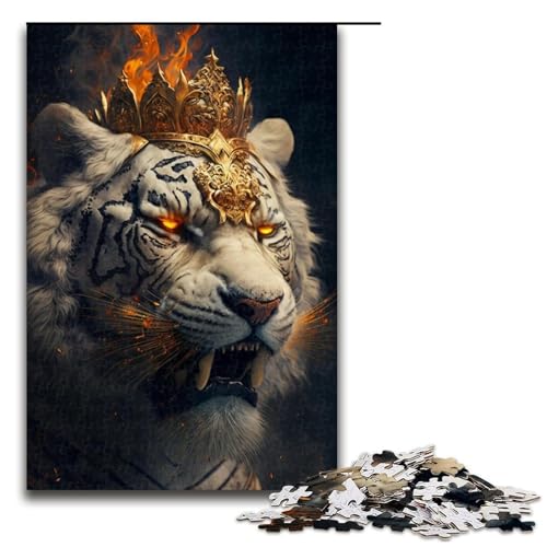 1000-teiliges Holzpuzzle „Tigers“ für Erwachsene – anspruchsvolles Spiel, 75 x 50 cm 1000-teiliges Holzpuzzle „Tigers“ für Erwachsene – anspruchsvolles Spiel, 75 x 50 cm von WGLINGX