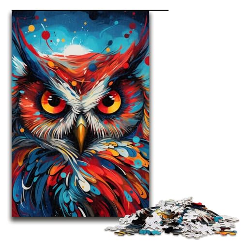 1000-teiliges Holzpuzzle mit Eulenmotiv für Erwachsene – anspruchsvolles Spiel, 75 x 50 cm 1000-teiliges Holzpuzzle mit Eulenmotiv für Erwachsene – anspruchsvolles Spiel, 75 x 50 cm von WGLINGX