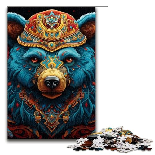 1000-teiliges Holzpuzzle mit Tierbärenmotiv für Erwachsene – anspruchsvolles Spiel, 75 x 50 cm 1000-teiliges Holzpuzzle mit Tierbärenmotiv für Erwachsene – anspruchsvolles Spiel, 75 x 50 cm von WGLINGX