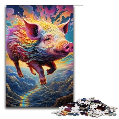 1000-teiliges Holzpuzzle mit Tierkunst-Schwein für Erwachsene – anspruchsvolles Spiel 29,53 x 19,69 Zoll 1000-teiliges Holzpuzzle mit Tierkunst-Schwein für Erwachsene – anspruchsvolles Spiel 29,53 x 19,69 Zoll von WGLINGX