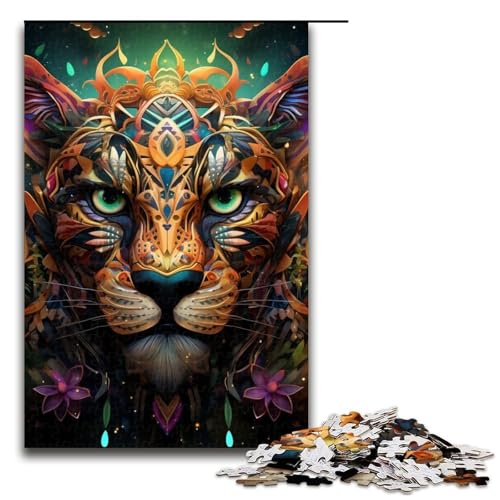 1000-teiliges Holzpuzzle mit afrikanischem Leopardenmotiv für Erwachsene – anspruchsvolles Spiel 29,53 x 19,69 Zoll 1000-teiliges Holzpuzzle mit afrikanischem Leopardenmotiv für Erwachsene – anspruchsvolles Spiel 29,53 x 19,69 Zoll von WGLINGX