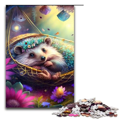 1000-teiliges Holzpuzzle mit wunderschönem Igel für Erwachsene – anspruchsvolles Spiel, 75 x 50 cm 1000-teiliges Holzpuzzle mit wunderschönem Igel für Erwachsene – anspruchsvolles Spiel, 75 x 50 cm von WGLINGX