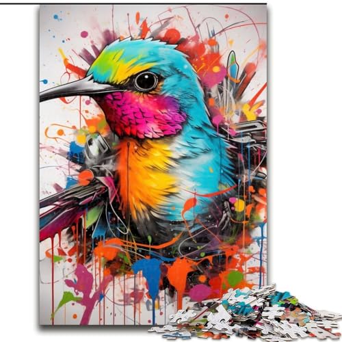 1000-teiliges Hyänen-Graffiti-Puzzle für Erwachsene, 1000 Teile, Heimdekoration, Familienspaß, ab 14 Jahren (Größe 26x38cm) von WGLINGX