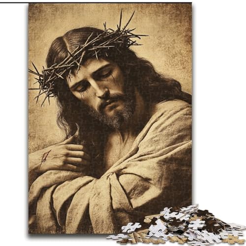 1000-teiliges Jesus-Puzzle, 1000-teiliges Puzzle mit interaktivem Familienspiel, Kinder ab 14 Jahren (Größe 50x75cm) von WGLINGX