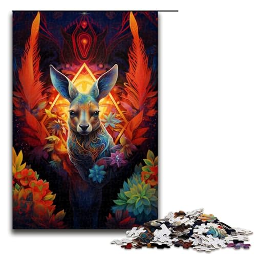 1000-teiliges Känguru-Puzzle für Erwachsene, Lernpuzzle für Jugendliche ab 14 Jahren, 50 x 75 cm von WGLINGX