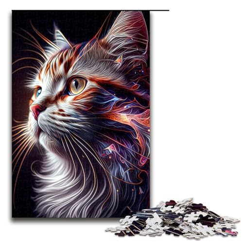 1000-teiliges Katzenpuzzle für Erwachsene, Holzpuzzle, Geschenk für Teenager, 50 x 75 cm 1000-teiliges Katzenpuzzle für Erwachsene, Holzpuzzle, Geschenk für Teenager, 50 x 75 cm von WGLINGX