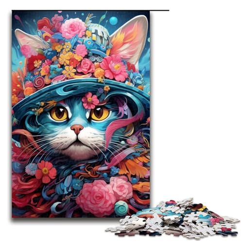 1000-teiliges Katzenpuzzle für Erwachsene, ganze Familie, 50 x 75 cm 1000-teiliges Katzenpuzzle für Erwachsene, ganze Familie, 50 x 75 cm von WGLINGX