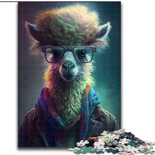1000-teiliges Lama-Puzzle für Erwachsene, 1000 Teile, Heimdekoration, Familienspaß, ab 14 Jahren (Größe 50x75cm) von WGLINGX