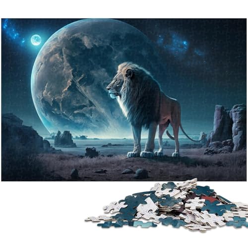 1000-teiliges Löwenpuzzle für Erwachsene, EIN Kunstwerk für Teenager ab 14 Jahren (Größe 50 x 75 cm) von WGLINGX