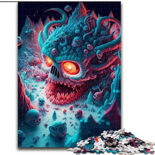 1000-teiliges Monster-Puzzle für Erwachsene, Papppuzzle für Familieninteraktion und lustiges Geschenk, lebendiges abstraktes Design (Größe 26x38cm) von WGLINGX