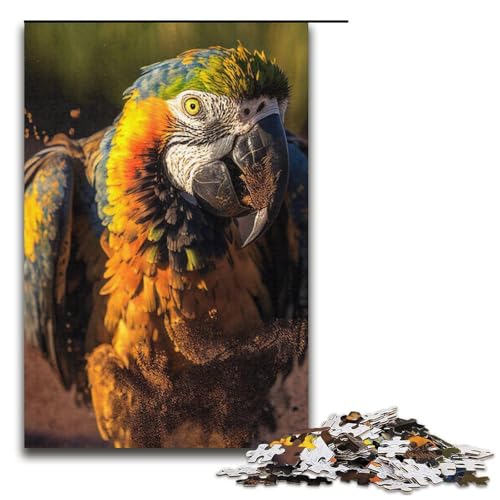 1000-teiliges Papageien-Puzzle für Erwachsene, Papppuzzle für Familienspaß und Spieleabende, 14,96 x 10,24 Zoll von WGLINGX
