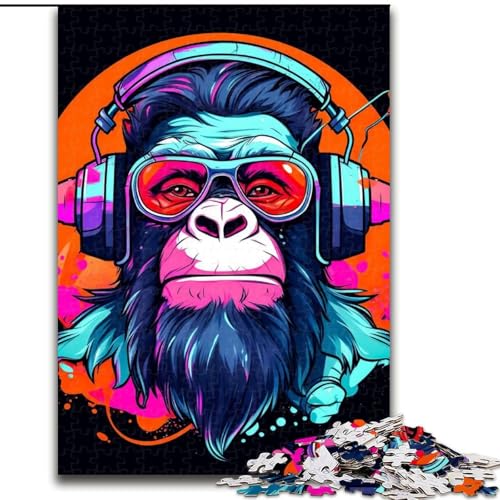 1000-teiliges Puzzle, AFFE, DJ-Musik, 1000-teiliges Puzzle-Geschenk, Geburtstage, Feiertage und Heimdekoration, Größe 50x75cm 1000-teiliges Puzzle, AFFE, DJ-Musik, 1000-teiliges Puzzle-Geschenk, Geburtstage, Feiertage und Heimdekoration, Größe 50x75cm von WGLINGX