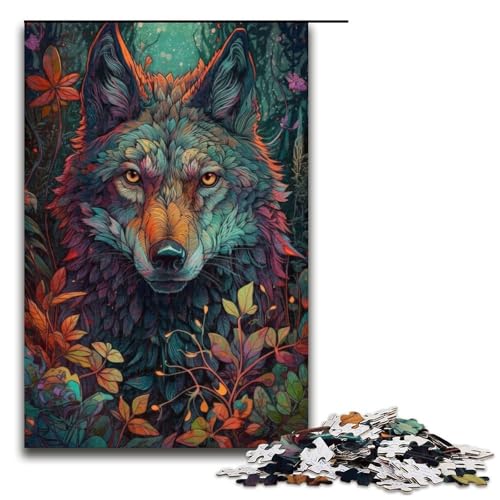 1000-teiliges Puzzle, Abstrakter Wolf, Holzpuzzle, Lernspielzeug, Familienspiele, 50 x 75 cm 1000-teiliges Puzzle, Abstrakter Wolf, Holzpuzzle, Lernspielzeug, Familienspiele, 50 x 75 cm von WGLINGX