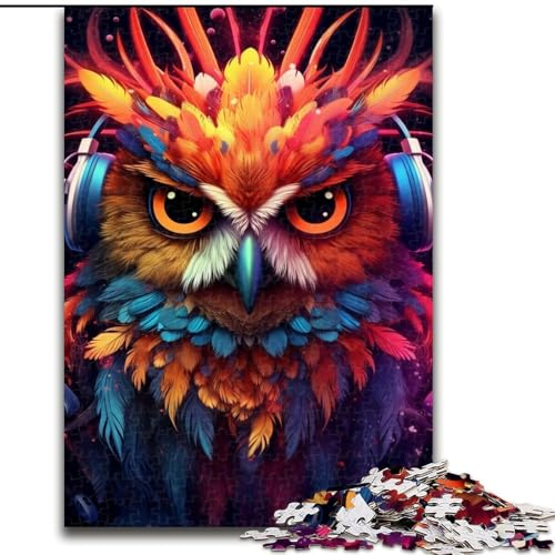 1000-teiliges Puzzle, Anime-Eule, Holzpuzzle für Teenager, Familien-Lernspiele, Heimdekoration, Geschenk (Größe 26x38cm) von WGLINGX