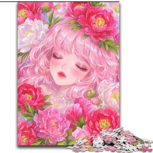 1000-teiliges Puzzle, Anime-Mädchen, 1000-teiliges Puzzle, Denkspiel für Teenager, Familienspieleabend (Größe 26x38cm) von WGLINGX