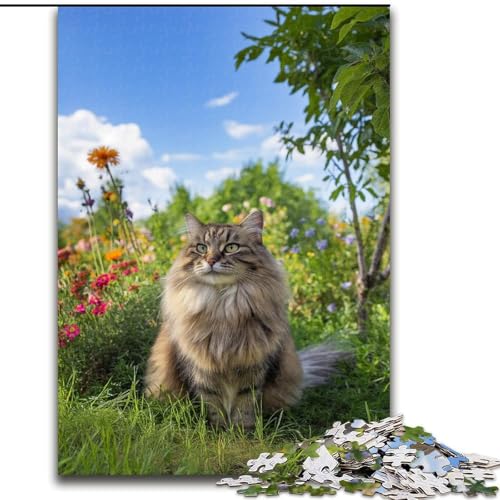 1000-teiliges Puzzle, Art Cat Puzzle, 1000 Teile, Heimdekoration, Familienspaß, ab 14 Jahren (Größe 50x75cm) von WGLINGX