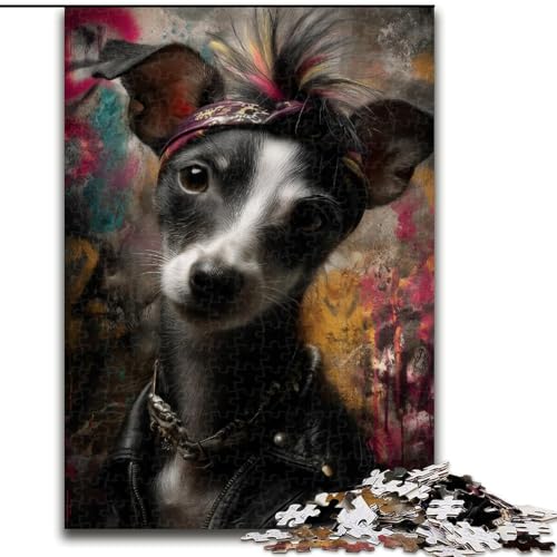 1000-teiliges Puzzle, Art Dog, Unmögliches Puzzle für Erwachsene, Aktivität für Erwachsene und die ganze Familie, DIY-Geschenk zur Heimdekoration (Größe 50x75cm) von WGLINGX