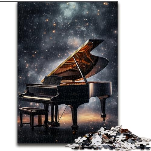1000-teiliges Puzzle, Art Star Piano, 1000-teiliges Puzzle-Geschenk für Familienspaß, perfekt für Feiertage, interaktive Spieleabende (Größe 50x75cm) von WGLINGX