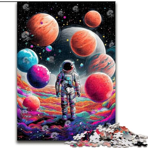 1000-teiliges Puzzle, Astronaut, 1000-teiliges Puzzle für Erwachsene, Lernspiele, schöne Dekoration (Größe 26x38cm) von WGLINGX