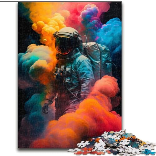 1000-teiliges Puzzle, Astronaut, Holzpuzzle für Teenager, Familien-Lernspiele, Heimdekoration, Geschenk (Größe 50x75cm) von WGLINGX