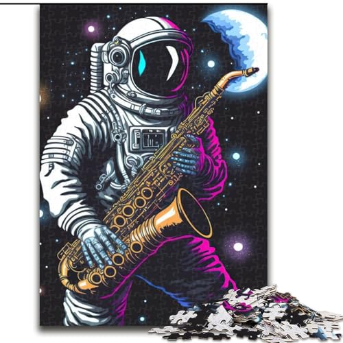 1000-teiliges Puzzle, Astronauten-Saxophon, 1000-teiliges Puzzle mit interaktivem Familienspiel, Kinder ab 14 Jahren, Größe 26x38cm 1000-teiliges Puzzle, Astronauten-Saxophon, 1000-teiliges Puzzle mit interaktivem Familienspiel, Kinder ab 14 Jahren, Größe 26x38cm von WGLINGX