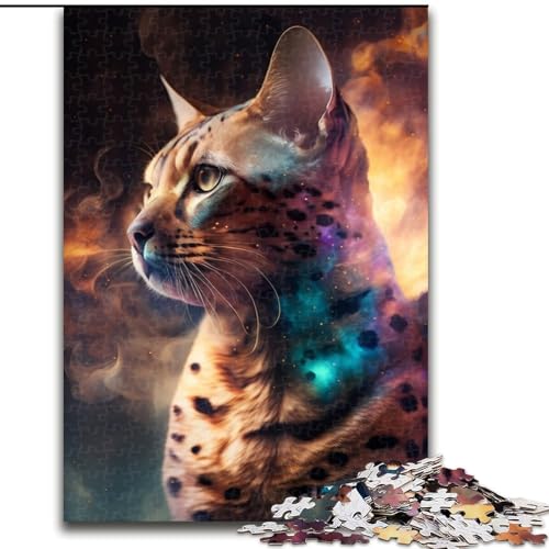 1000-teiliges Puzzle, Bengalkatzennebel, 1000-teiliges Puzzle für Erwachsene, interaktives Familienspiel, ideal für Teenager, Denksportaufgabe als Geschenk (Größe 26x38cm) von WGLINGX