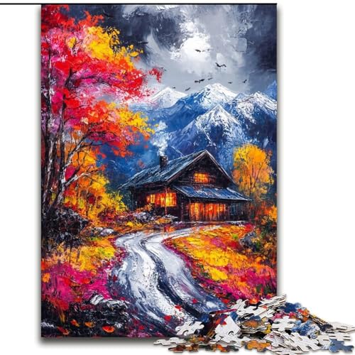 1000-teiliges Puzzle, Berg Fuji, Japan 1000-teiliges Puzzle, Teenager, Stressabbau, Cooles, einzigartiges Geschenk für die Familie (Größe 26x38cm) von WGLINGX