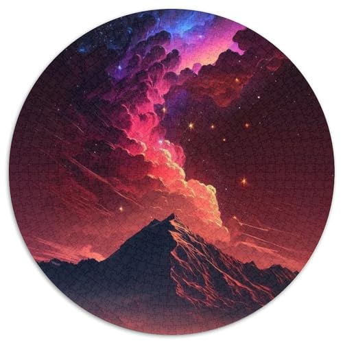 1000-teiliges Puzzle, Bunte Galaxie-Planeten, 1000-teiliges rundes Puzzle, Denksportspiel, interaktives Familienspiel, geeignet für Kinder ab 14 Jahren, 1000 Teile (67,5x67,5cm) von WGLINGX