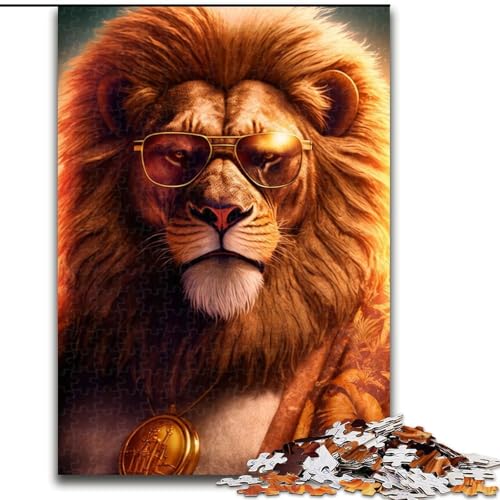 1000-teiliges Puzzle, Cooles Tier-Löwen-Puzzle, 1000 Teile, anspruchsvolles Denkspiel für Teenager und Familien, Größe 26x38cm 1000-teiliges Puzzle, Cooles Tier-Löwen-Puzzle, 1000 Teile, anspruchsvolles Denkspiel für Teenager und Familien, Größe 26x38cm von WGLINGX