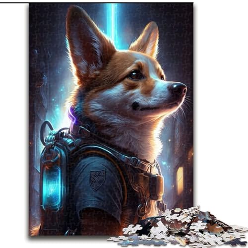 1000-teiliges Puzzle, Corgi-Hund, 1000-teiliges Puzzle für Erwachsene, unmögliches, schwieriges Herausforderungsspielzeug für Teenager (Größe 50x75cm) von WGLINGX