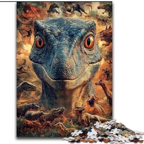 1000-teiliges Puzzle, Dinosaurier-Puzzle, 1000 Teile, Heimdekoration, Familienspaß, ab 14 Jahren (Größe 26x38cm) von WGLINGX