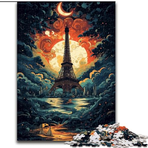 1000-teiliges Puzzle, Eiffelturm-Kunst, Papppuzzle, Geburtstage, Weihnachten, Halloween, Thanksgiving, Ostern (Größe 26x38cm) von WGLINGX