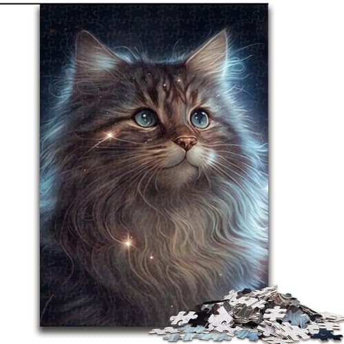 1000-teiliges Puzzle, Fantasie-Katze, Puzzles für 1000 Teile, Weihnachten, Halloween, Muttertag, Neujahr, Ostergeschenk (Größe 26x38cm) von WGLINGX