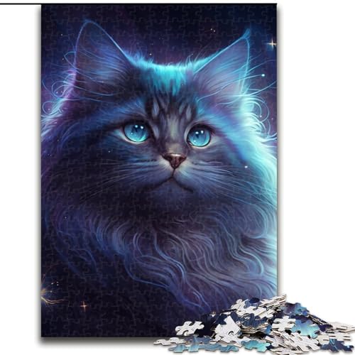 1000-teiliges Puzzle, Fantasie-Katze, Puzzles für 1000 Teile, Weihnachten, Halloween, Muttertag, Neujahr, Ostergeschenk (Größe 26x38cm) von WGLINGX