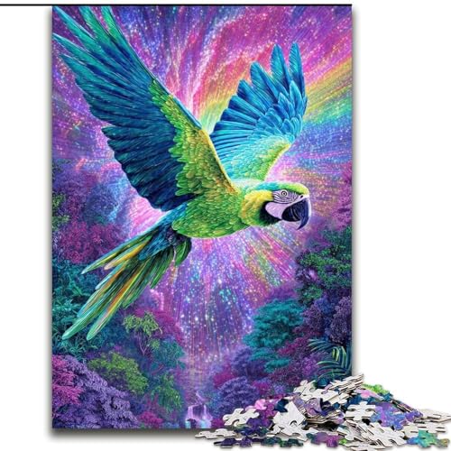 1000-teiliges Puzzle, Fantasie-Papagei, unmögliches Puzzle für Erwachsene, Aktivität für Erwachsene und die ganze Familie, DIY-Geschenk zur Heimdekoration (Größe 26x38cm) von WGLINGX
