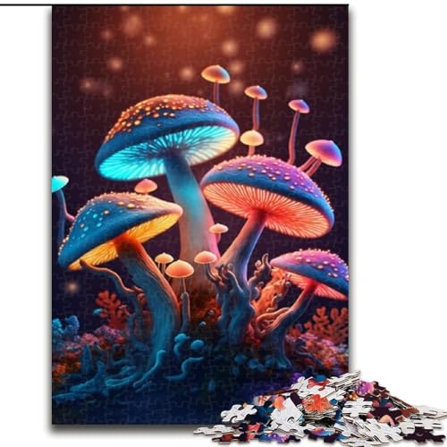 1000-teiliges Puzzle, Fantasie-Pilz, Holzpuzzle für Teenager, Familien-Lernspiele, Heimdekoration, Geschenk (Größe 26x38cm) von WGLINGX