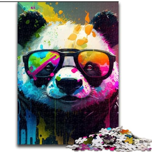 1000-teiliges Puzzle, Fantasy-Panda, Holzpuzzle, interaktives Familienspiel, Denksportaufgabe, Geschenk, Lernspielzeug (Größe 38x26cm) von WGLINGX