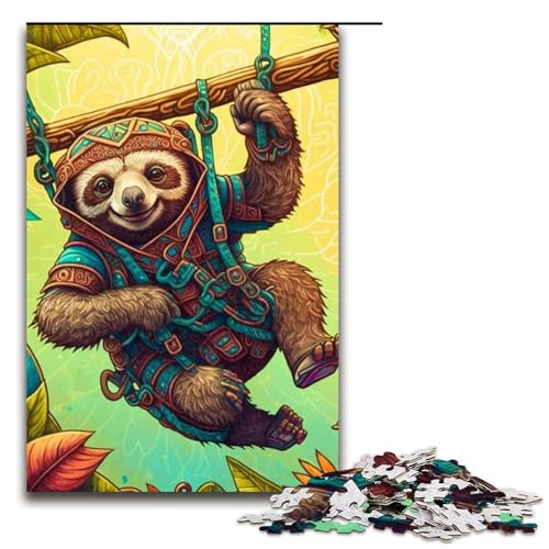 1000-teiliges Puzzle, Faultier-Puzzle für Erwachsene, Holzpuzzle, Lernspielzeug, 50 x 75 cm 1000-teiliges Puzzle, Faultier-Puzzle für Erwachsene, Holzpuzzle, Lernspielzeug, 50 x 75 cm von WGLINGX