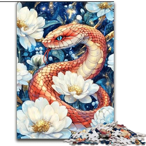 1000-teiliges Puzzle, Flamingo-Puzzle für Erwachsene, 1000-teiliges Kunstwerk, Dekor, Intelligenzspielzeug für Familien-Indoor-Spiele (Größe 26x38cm) von WGLINGX