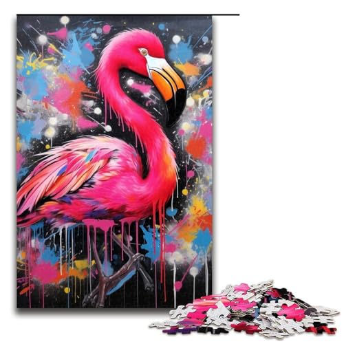 1000-teiliges Puzzle, Flamingo-Puzzles für Holzpuzzle, Lernspielzeug (Größe 50 x 75 cm) von WGLINGX