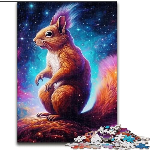 1000-teiliges Puzzle, Galaxien, Eichhörnchen, 1000-teiliges Puzzle, Geschenke für Weihnachten, Halloween, Muttertag, Neujahr, Ostern (Größe 50x75cm) von WGLINGX