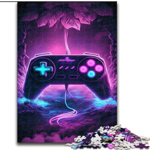 1000-teiliges Puzzle, Gaming-Controller, Holzpuzzle für Erwachsene, Kunstwerk-Dekor, Intelligenzspielzeug für Familien-Indoor-Spiele (Größe 50x75cm) von WGLINGX