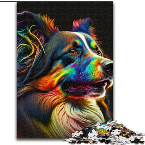 1000-teiliges Puzzle, Geschenke für Hunde, Neon-Tier, 1000-teiliges Puzzle, unmögliches, schwieriges Herausforderungsspielzeug für Teenager, Größe 26x38cm 1000-teiliges Puzzle, Geschenke für Hunde, Neon-Tier, 1000-teiliges Puzzle, unmögliches, schwieriges Herausforderungsspielzeug für Teenager, Größe 26x38cm von WGLINGX